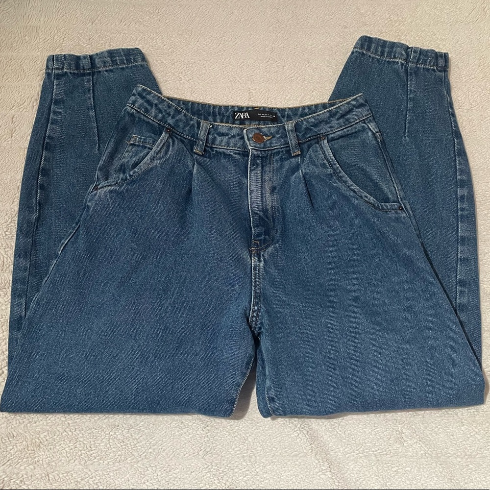 Zara Baggy Slouchy High Rise Balloon Cut Jeans - Picture 4 of 11